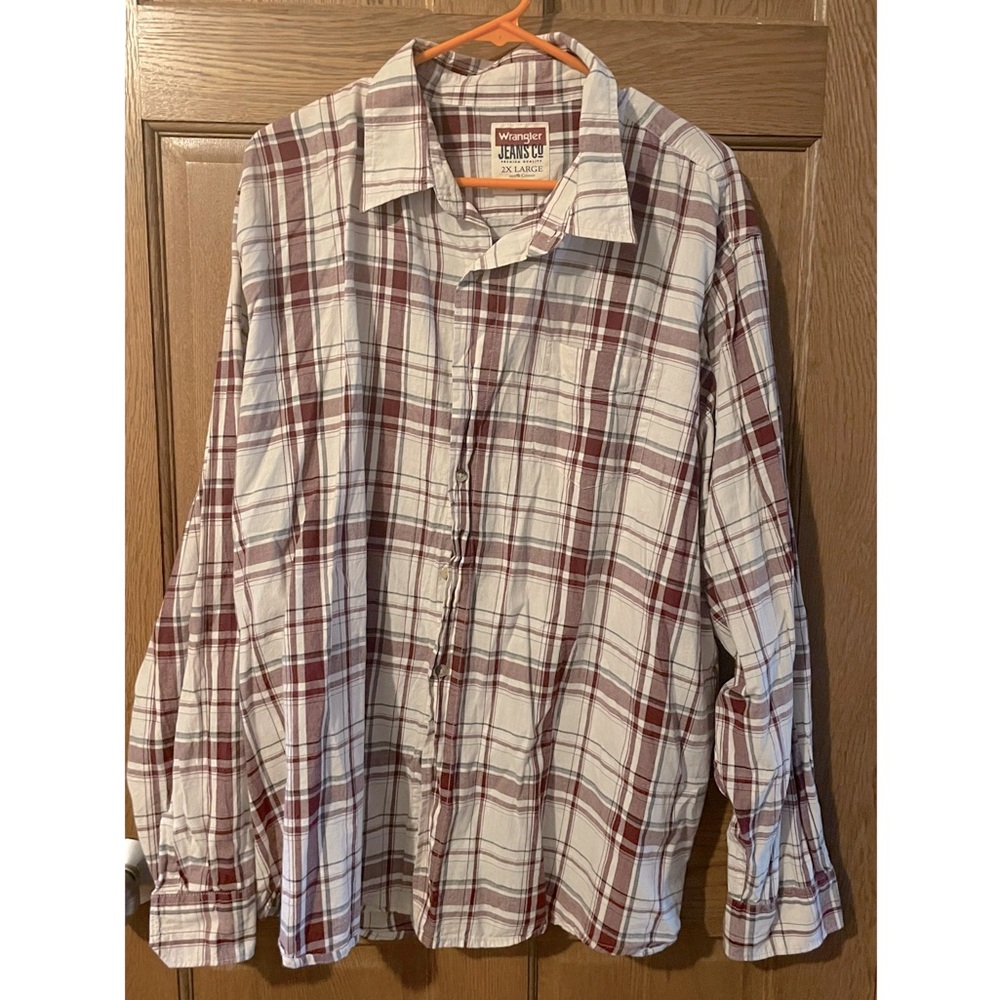 Wrangler long sleeve button down shirt 2XL